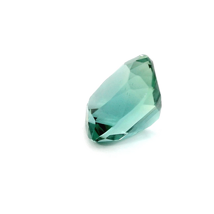 Profil Tourmaline Lagoon verte bleue 2.83 cts, taille coussin, origine Afghanistan