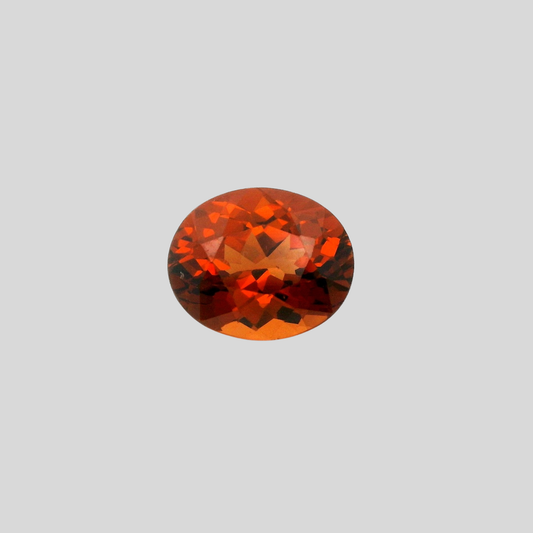vue de face grenat malaya de 2.51 carat, taille ovale, pierreries gemmes france