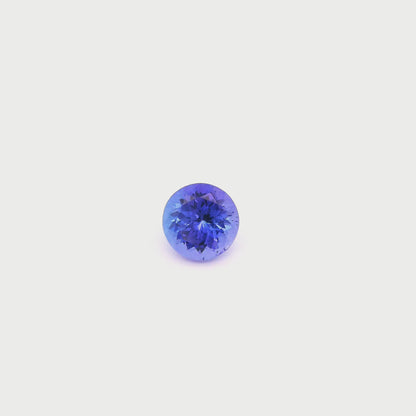 Video Tanzanite 1,48 ct, forme ronde, couleur bleu-violet