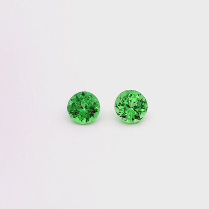Paire de Grenats Tsavorites 0.87 carats