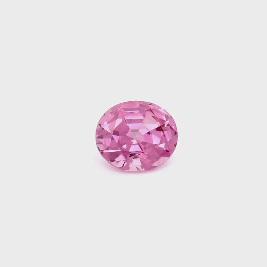 Video Spinelle rose 1,90 ct, forme ovale, couleur rose, vue globale