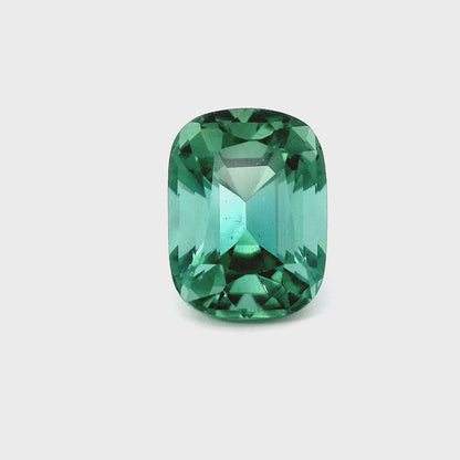 Video de la Tourmaline Lagoon verte bleue 2.83 cts, taille coussin, origine Afghanistan