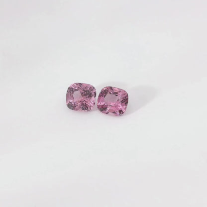 Spinelle rose 1,79 ct, forme coussin, couleur rose, vue globale