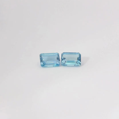 video montrant une paire d'iague-marine santa maria de Mozambique, pierreries gemmes france