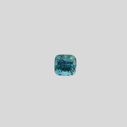 vue de face saphir teal bleu vert