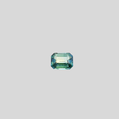 saphir teal vue de face bleu vert taille emeraude