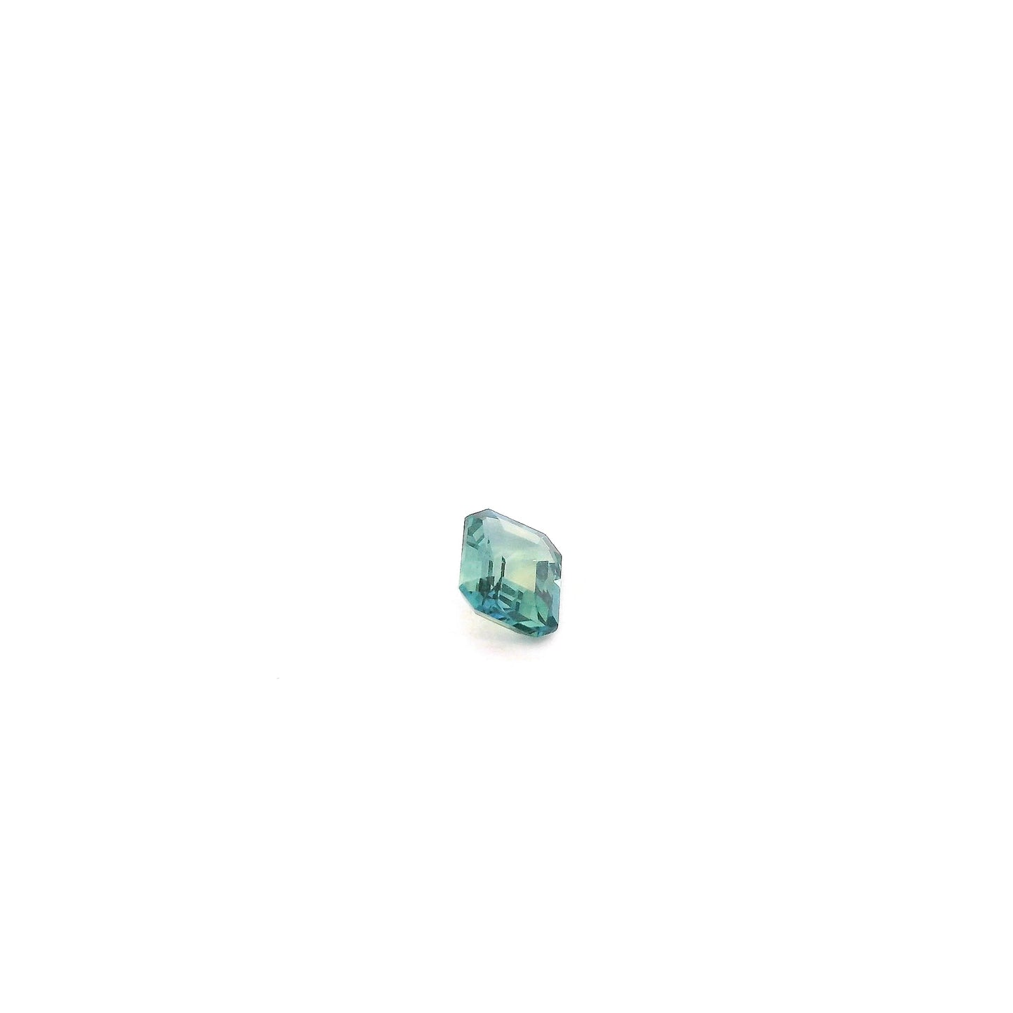 vue de profil saphir teal bleu vert