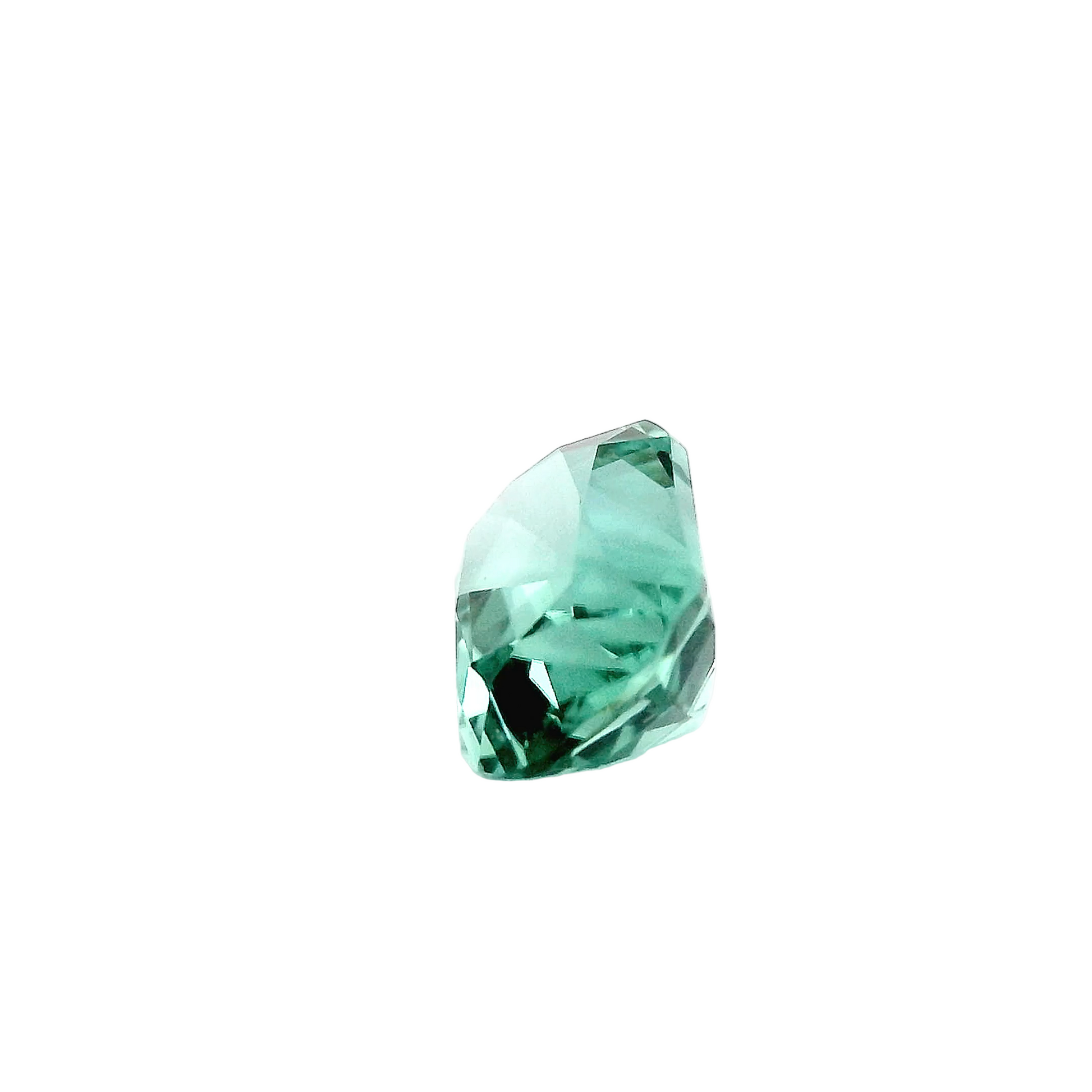Tourmaline Lagoon 1,34 ct couleur vert-bleu naturelle, forme coussin

