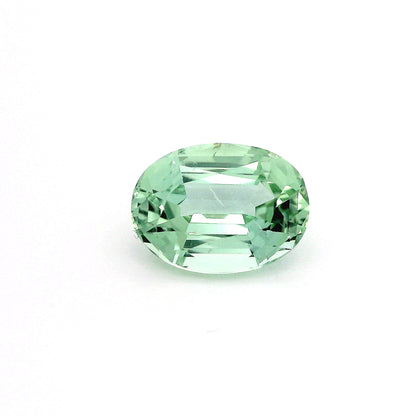 Tourmaline mint 1,60 ct, forme ovale, couleur menthe